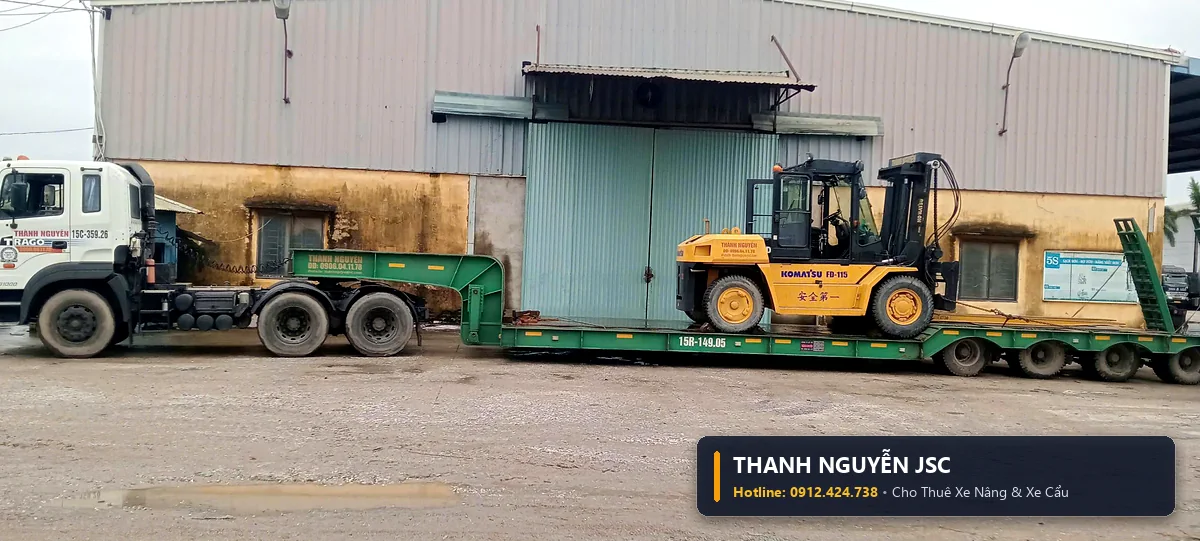 Dự án xe nâng xe cẩu thực tế tại Quảng Ninh