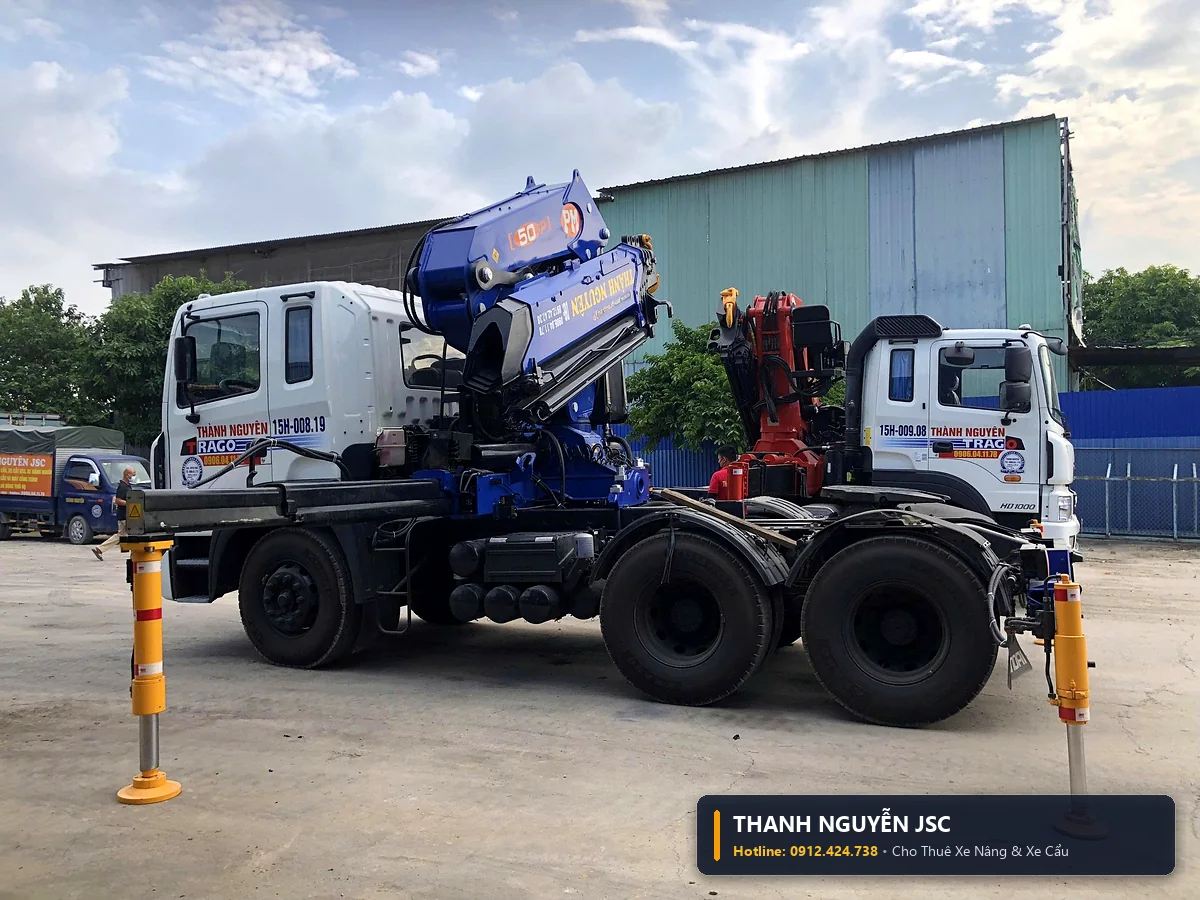 Dịch vụ xe cẩu tự hành vừa cẩu vừa vận chuyển máy móc thiết bị cơ khí liên tỉnh nhanh chóng 24/7