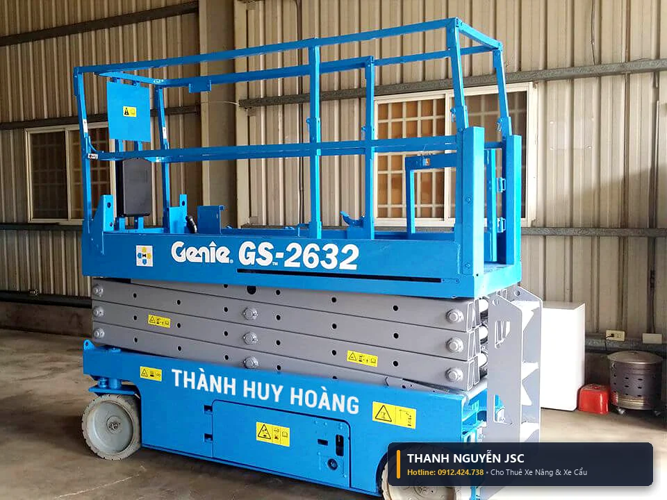 Xe nâng người cắt kéo Genie GS-2632 10m chính hãng - THÀNH HUY HOÀNG tại Quảng Ninh