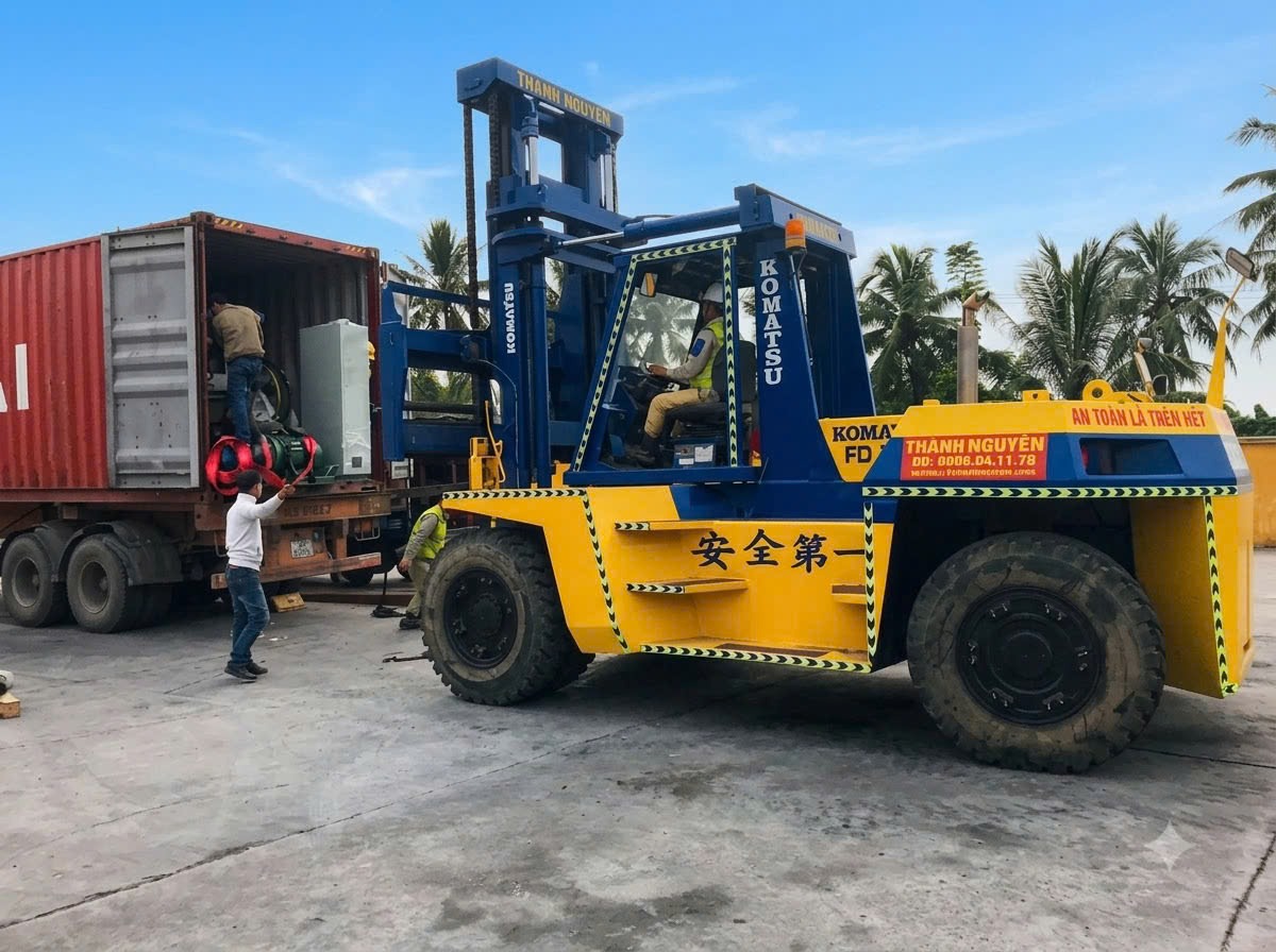 Kỹ Thuật Rút Cont Siêu Nặng & Kích Rùa Định Vị Máy CNC Makino PS105 Chuẩn Xác Tại KCN Sông Khoai Tại KCN Sông Khoai (Amata) – Quảng Ninh