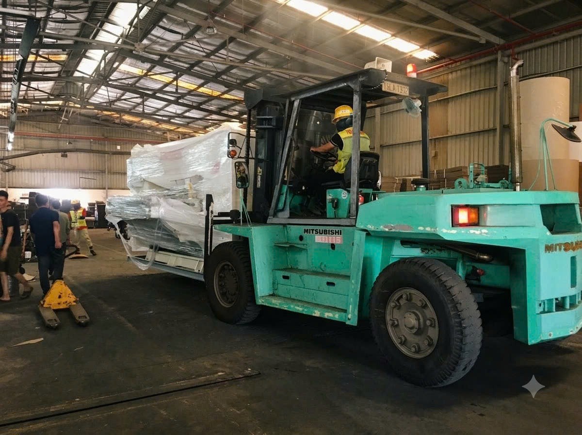 Tuyển dụng 06 lái xe nâng dầu 3 tấn đến 25 tấn Komatsu TCM làm dịch vụ nâng hạ hàng hóa đi về trong ngày