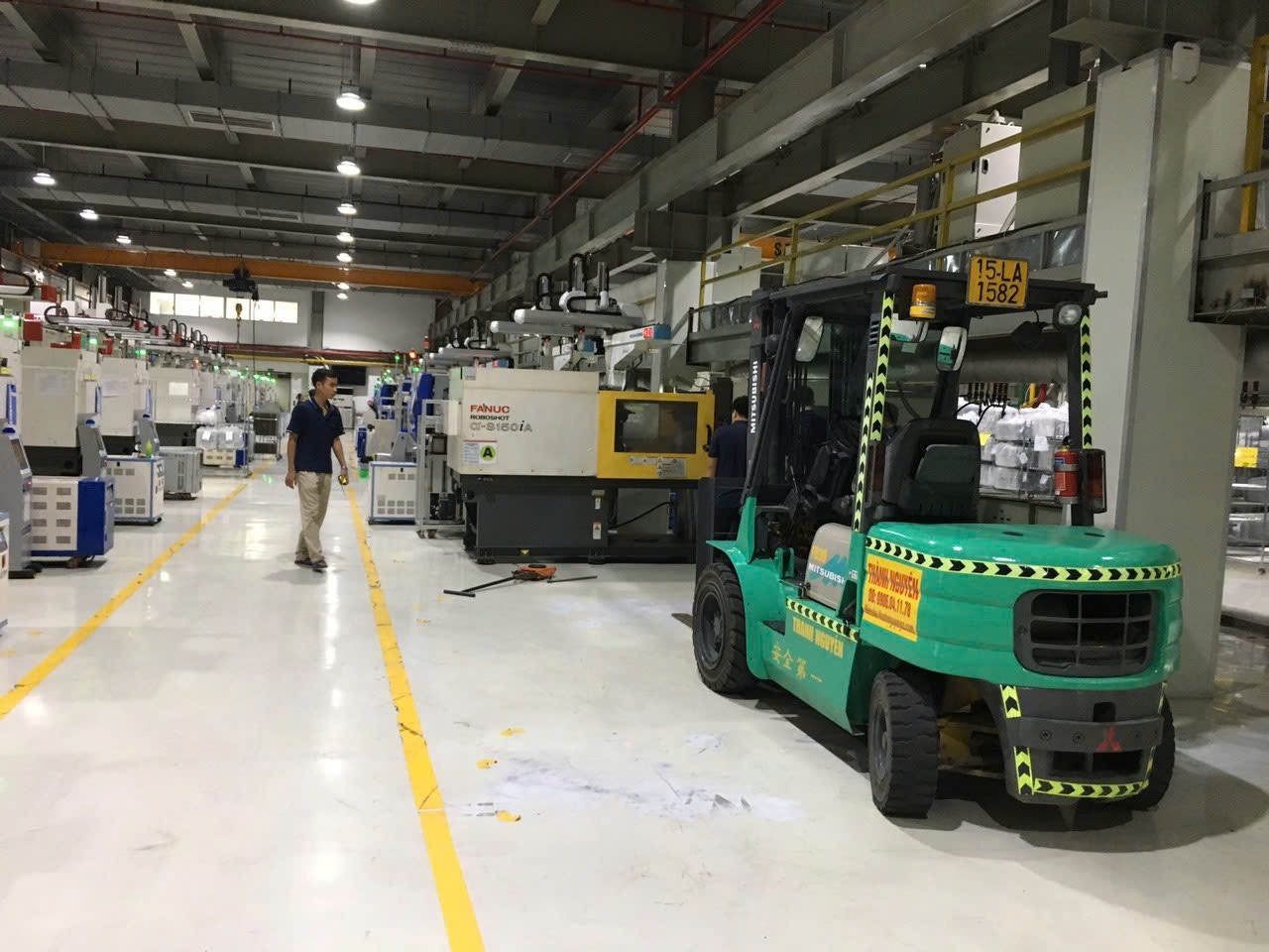 THÀNH HUY HOÀNG cân chỉnh thăng bằng bệ móng máy bằng ni-vô điện tử tại KCN Sông Khoai Quảng Ninh